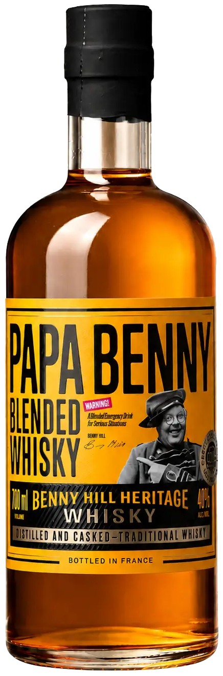 Papa Benny whisky bottle